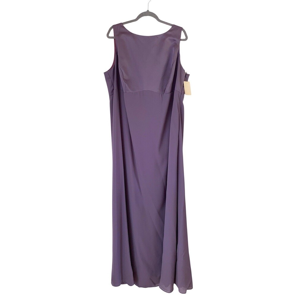 NWT Michaelangelo Sleeveless Open Back Maxi Event Gown Purple - Size 20W